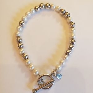 Silpada Sterling Silver and Pearl Bracelet